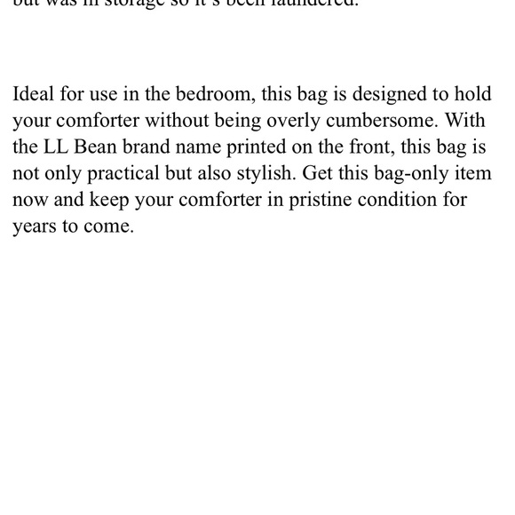 Vintage LL Bean Down Comforter Storage Drawstring Bag Only - Picture 5 of 5